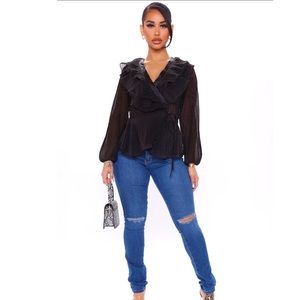 FashionNova Slit Knee Stretch Skinny Jeans